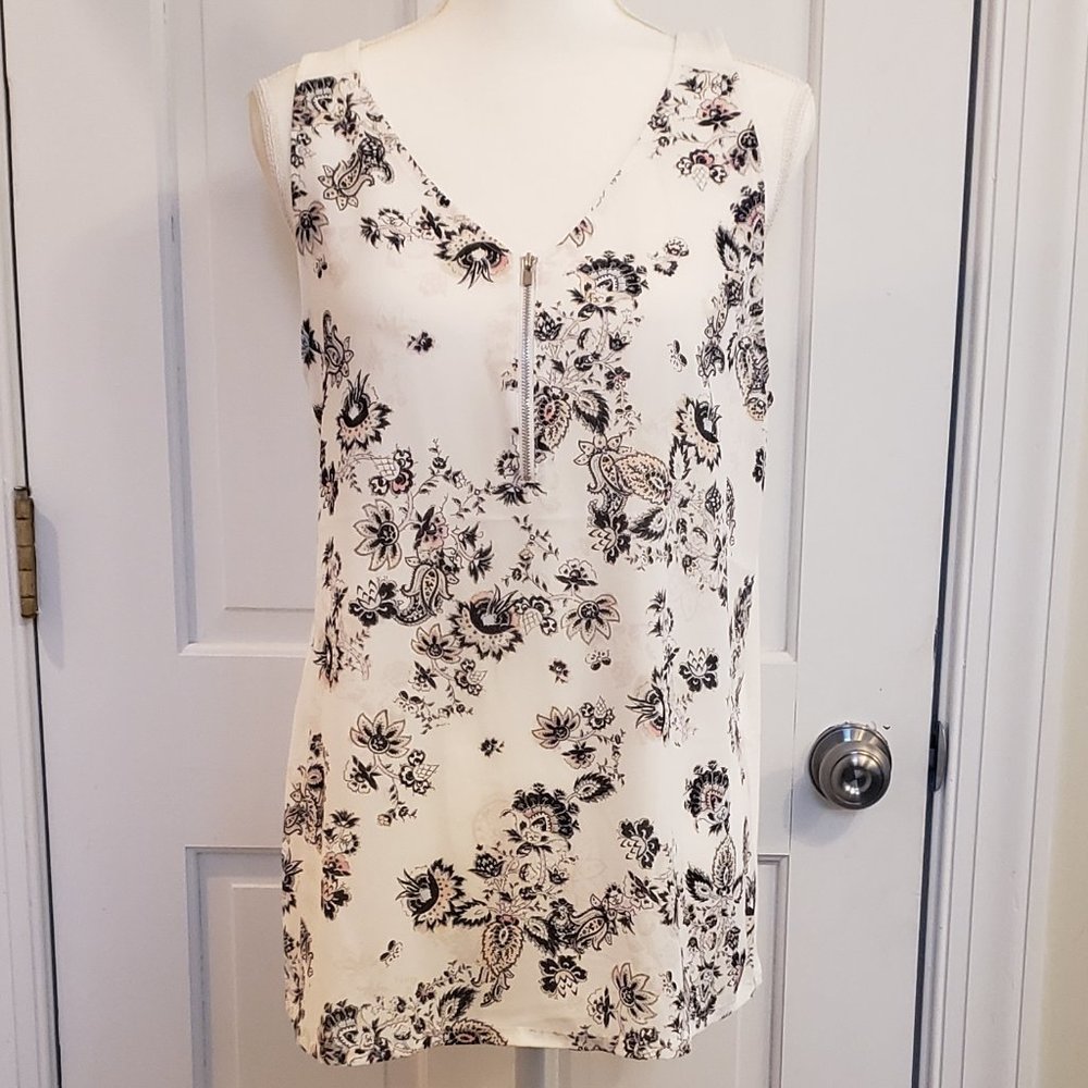 Express Sleeveless Top with Quarter Zip, NWT, Size L